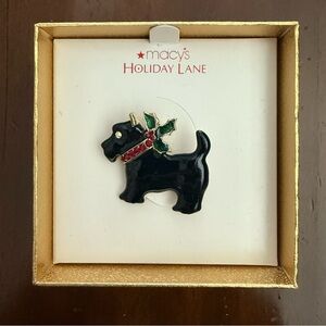 Macy's Holiday Lane dog brooch